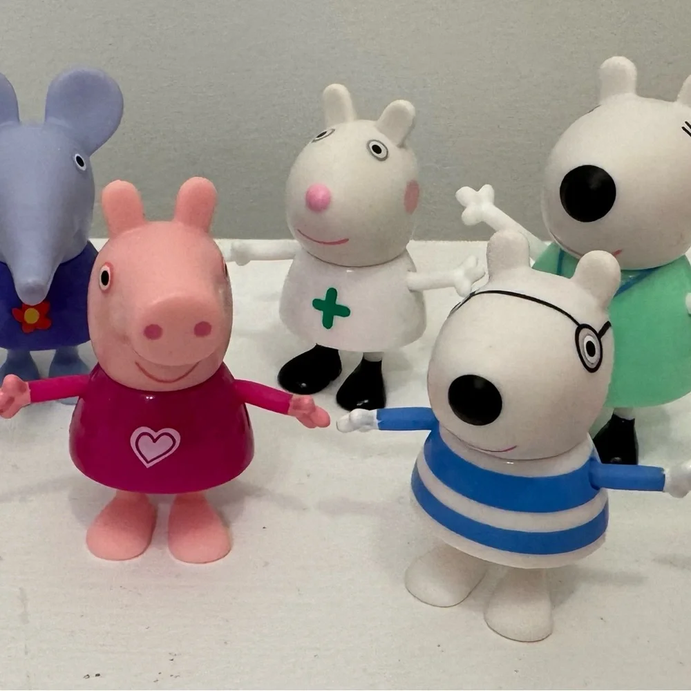 Peppa Pig Friends Figurine Set - Pink, Blue, Green